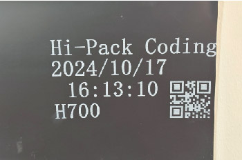 Siyah PVC bant üzerine baskı